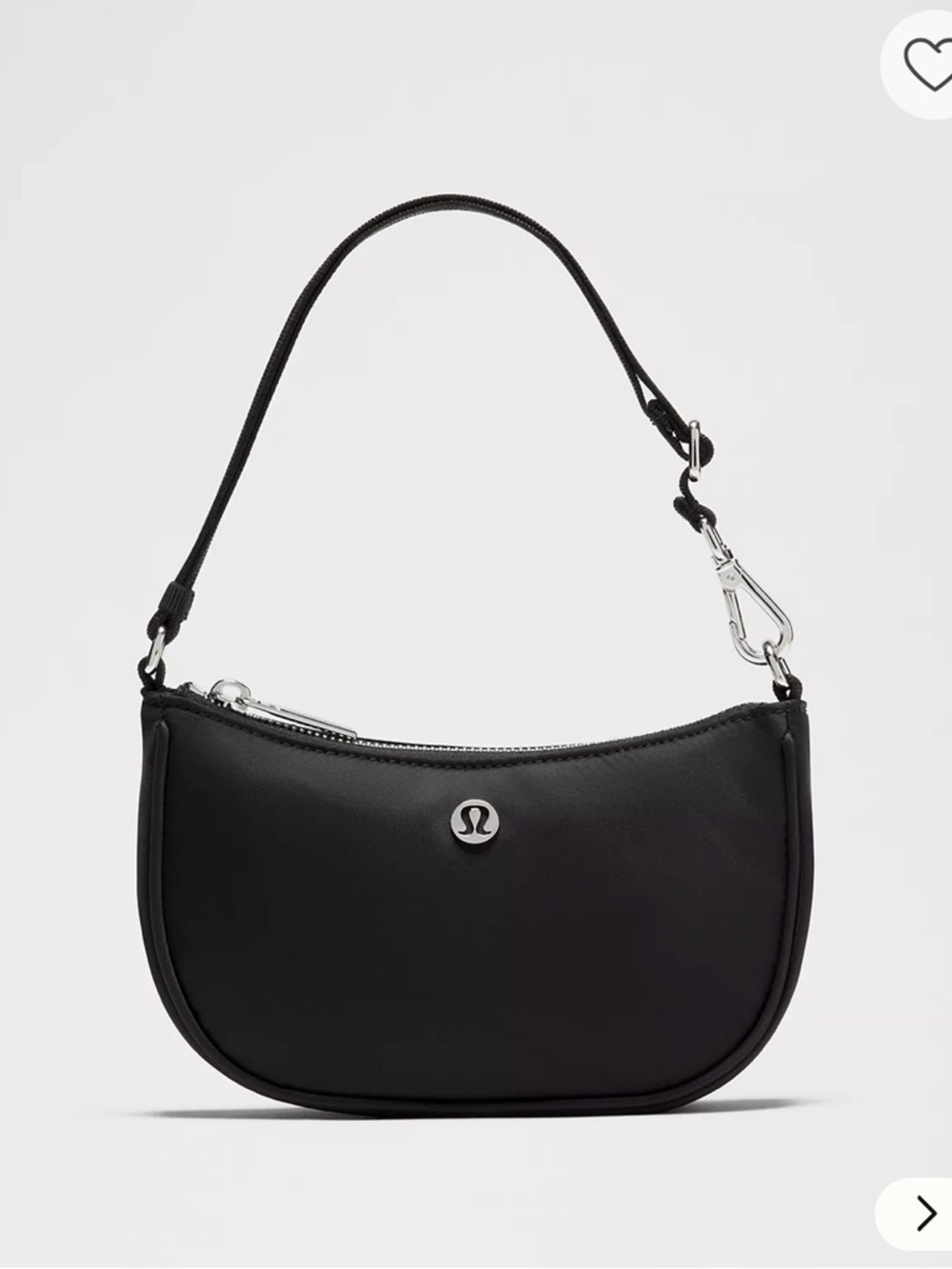 lululemon athletica Black Crescent Mini Shoulder Bag nwot